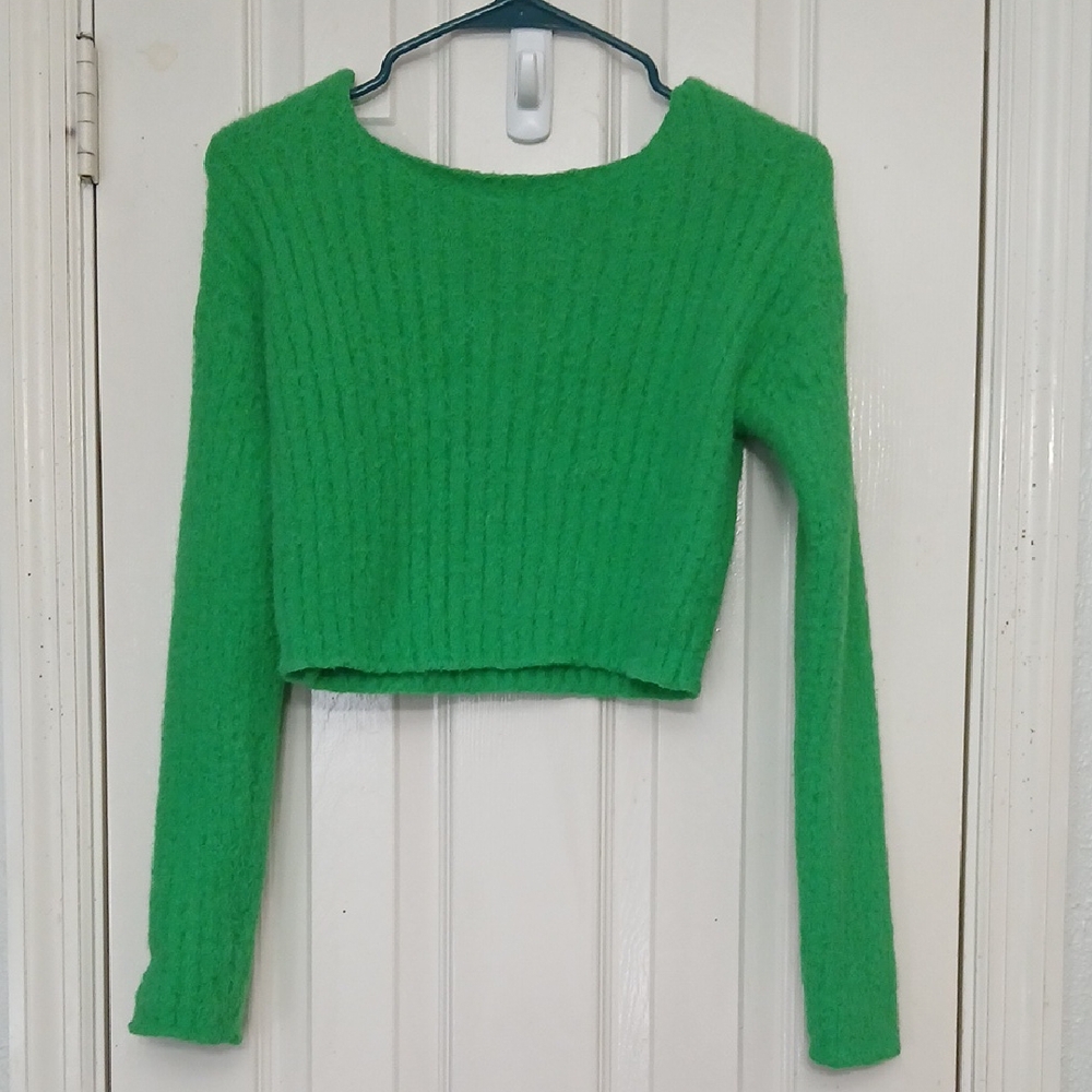 HYFVE Fuzzy Green Sweater